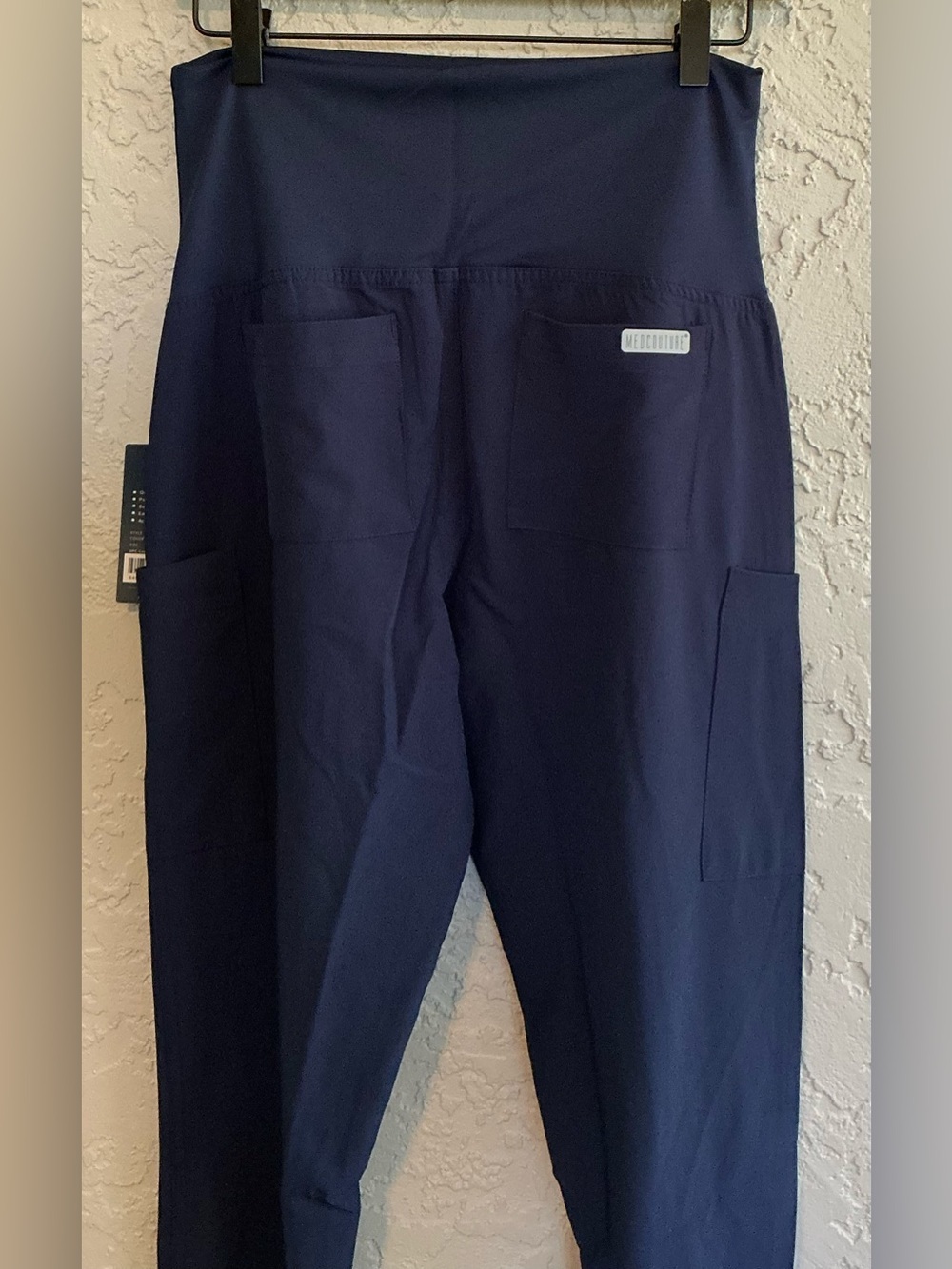 Med Couture Maternity Navy Blue Jogger Scrub Bottoms - Picture 8 of 10